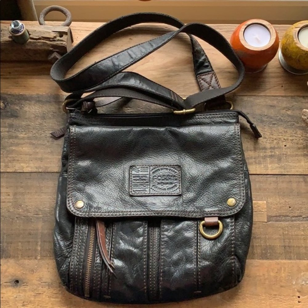 Fossil Genuine Leather Crossbody Purse